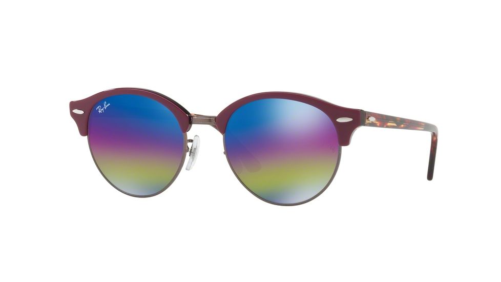 Ray-Ban RB4246 Single Vision Prescription Sunglasses RB4246-1222C2-51 - Lens Diameter 51 mm, Frame Color Top Bordeaux On Trasparent Bor