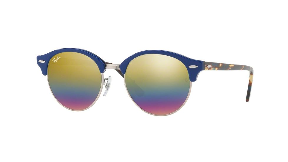 Ray-Ban RB4246 Single Vision Prescription Sunglasses RB4246-1223C4-51 - Lens Diameter 51 mm, Frame Color Top Blue On Trasparent Blue