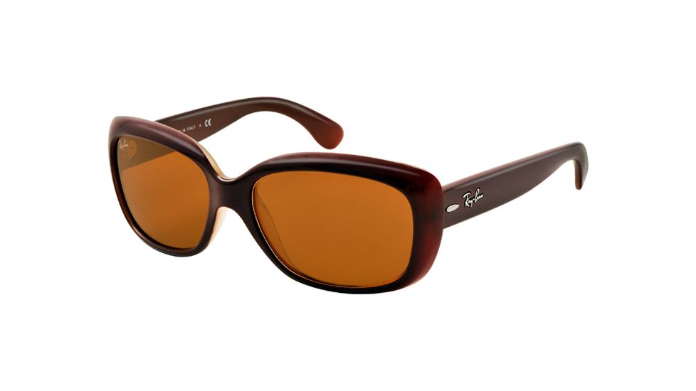 Ray-Ban Jackie OHH Sunglasses RB4101 6036-58 - Opal Pink Top Marc Frame, Brown Lenses