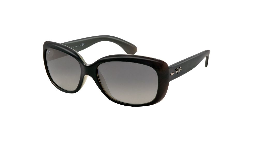 Ray-Ban Jackie OHH Sunglasses RB4101 603771-58 - Opal Grey Top Dark Grey Frame, grey gradient azure Lenses