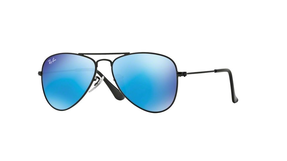 Ray-Ban Junior Bifocal Sunglasses RJ9506S for Kids with Lined Bi-Focal Rx Prescription Lenses RJ9506S-201-55-50 - Lens Diameter 50 mm, Frame Color Matte Black