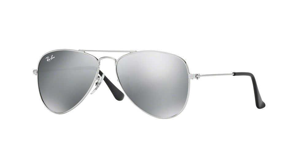 Ray-Ban Junior Bifocal Sunglasses RJ9506S for Kids with Lined Bi-Focal Rx Prescription Lenses RJ9506S-212-6G-52 - Lens Diameter 52 mm, Frame Color Shiny Silver