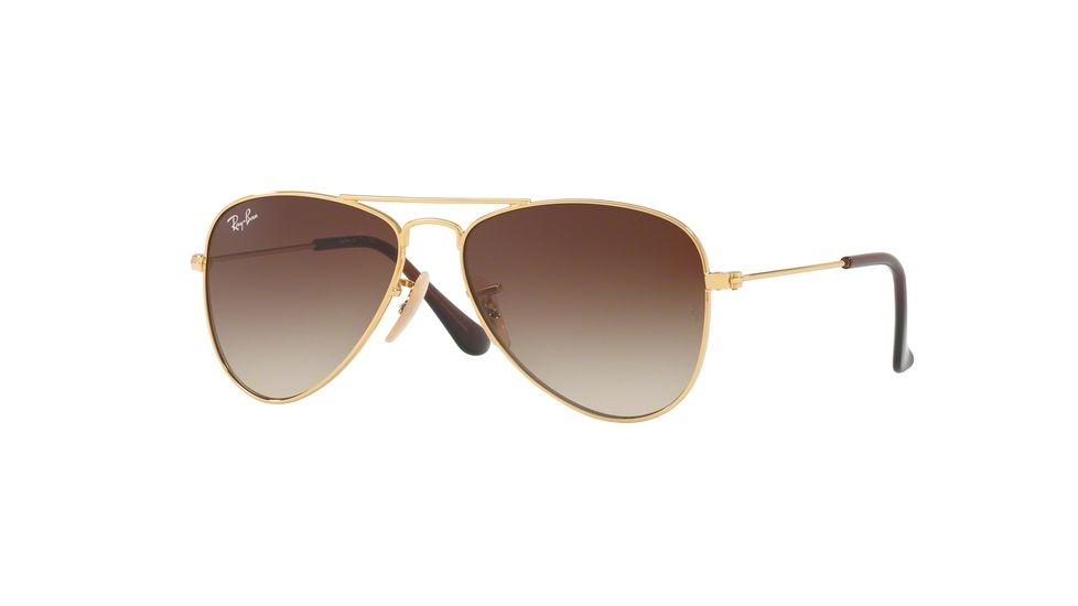 Ray-Ban Junior Bifocal Sunglasses RJ9506S for Kids with Lined Bi-Focal Rx Prescription Lenses RJ9506S-223-13-52 - Lens Diameter 52 mm, Frame Color Gold
