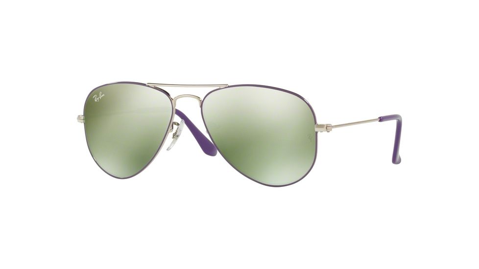 Ray-Ban Junior Bifocal Sunglasses RJ9506S for Kids with Lined Bi-Focal Rx Prescription Lenses RJ9506S-262-30-50 - Lens Diameter 50 mm, Frame Color Silver Top On Violet