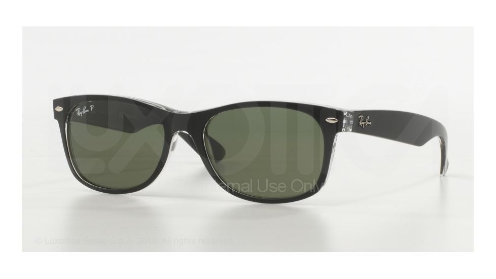 Ray-Ban New Wayfarer Prescription Sunglasses RB2132 RB2132-605258-55 - Lens Diameter 55 mm, Frame Color Top Black On Trasparent