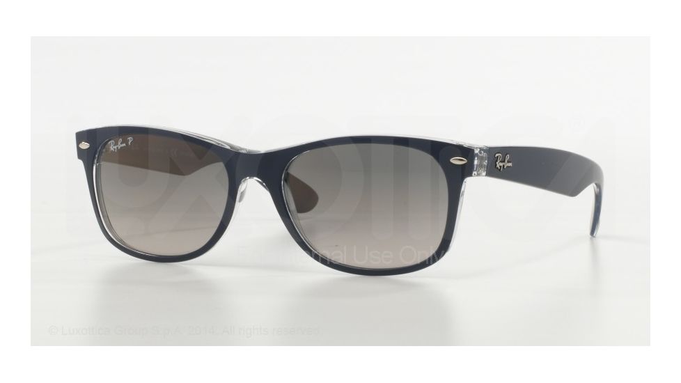 Ray-Ban New Wayfarer Prescription Sunglasses RB2132 RB2132-6053M3-52 - Lens Diameter 52 mm, Frame Color Top Blue On Trasparent