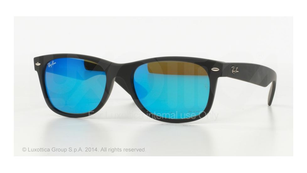 Ray-Ban New Wayfarer Prescription Sunglasses RB2132 RB2132-622-17-55 - Lens Diameter 55 mm, Frame Color Rubber Black