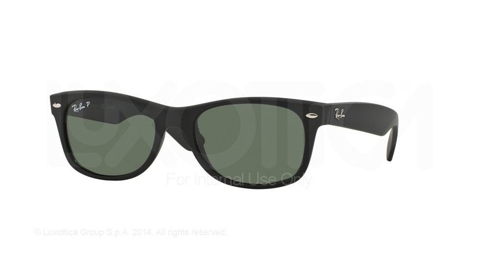 Ray-Ban New Wayfarer Prescription Sunglasses RB2132 RB2132-622-58-55 - Lens Diameter 55 mm, Frame Color Rubber Black