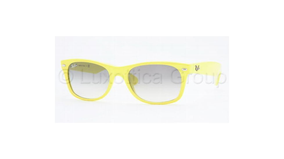 Ray-Ban New Wayfarer Prescription Sunglasses RB2132 RB2132-754-32-5218 - Lens Diameter: 52 mm, Frame Color: Yellow Fluorescent
