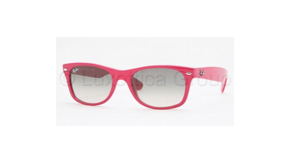 Ray-Ban New Wayfarer Prescription Sunglasses RB2132 RB2132-758-32-5218 - Lens Diameter: 52 mm, Frame Color: Shiny Dark Cyclamen