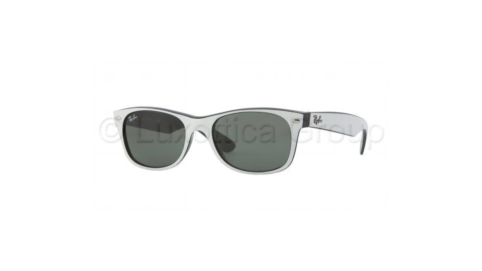 Ray-Ban New Wayfarer Prescription Sunglasses RB2132 RB2132-770-5218 - Lens Diameter: 52 mm, Frame Color: Top Dark White On Black