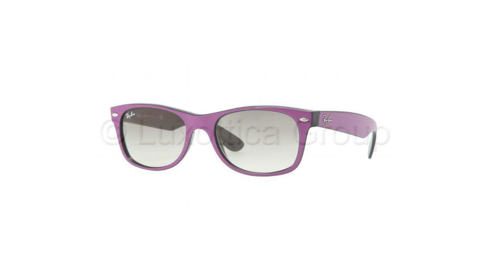 Ray-Ban New Wayfarer Prescription Sunglasses RB2132 RB2132-873-32-5518 - Lens Diameter 55 mm, Frame Color Cyclamen Black