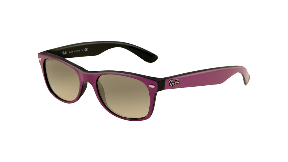 Ray-Ban New Wayfarer Prescription Sunglasses RB2132 RB2132-873-32-5218 - Lens Diameter 52 mm, Frame Color Cyclamen Black