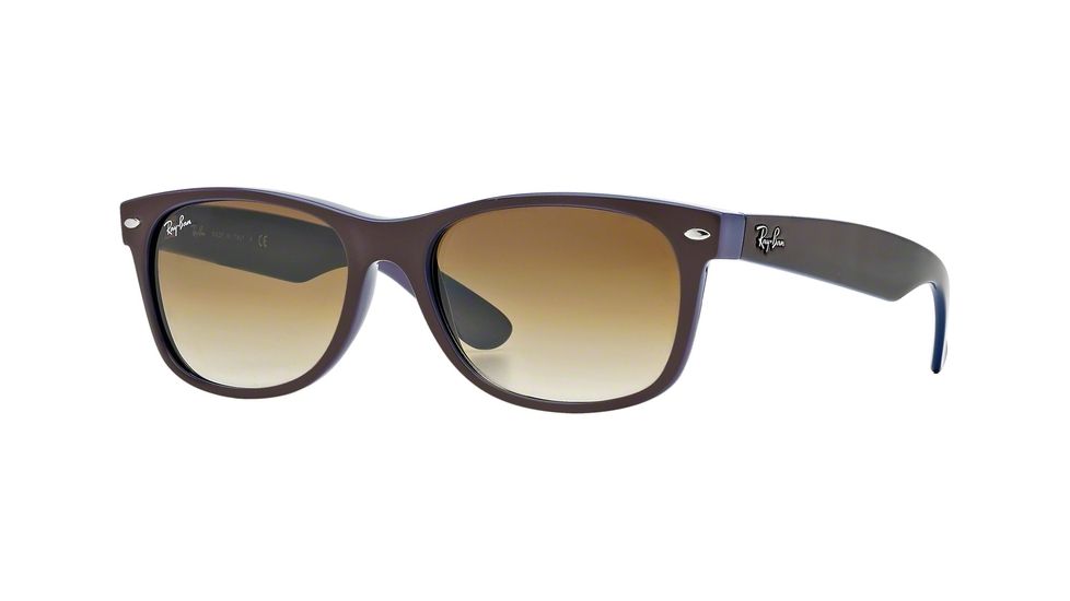 Ray-Ban New Wayfarer Prescription Sunglasses RB2132 RB2132-874-51-5218 - Lens Diameter 52 mm, Frame Color Top Brown on Blue