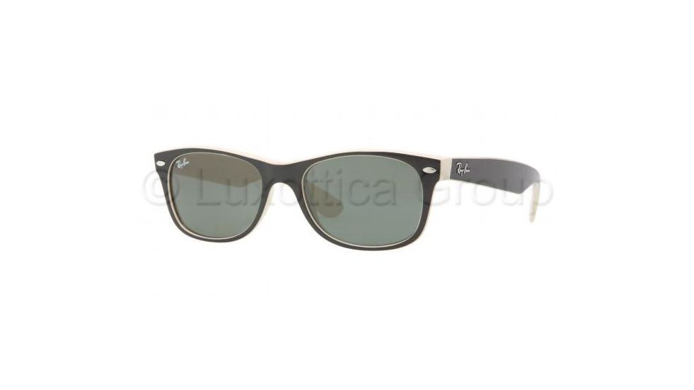 Ray-Ban New Wayfarer Prescription Sunglasses RB2132 RB2132-875-5218 - Lens Diameter 52 mm, Frame Color Black Beige