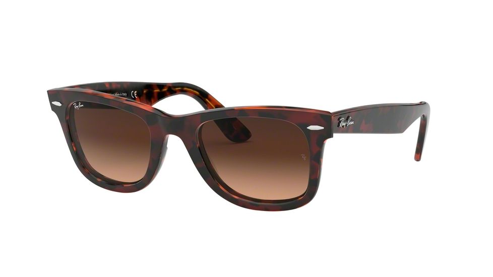 Ray-Ban Original Wayfarer Prescription Sunglasses, 50mm, Pink Gradient Brown, RB2140-1275A5-50-SV