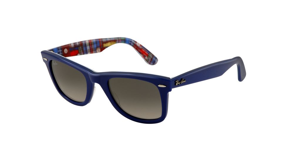 Ray-Ban Original Wayfarer Prescription Sunglasses RB2140  RB2140-113471-5022 - Lens Diameter 50 mm, Frame Color Top Blue on Texture Plaid