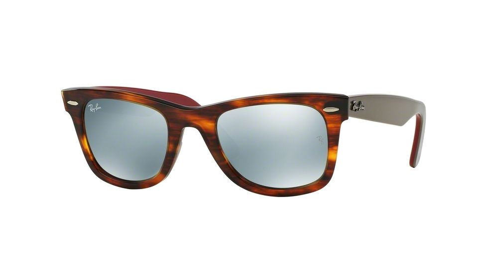 Ray-Ban Original Wayfarer Prescription Sunglasses RB2140 RB2140-117830-50 - Lens Diameter 50 mm, Frame Color Striped Havana