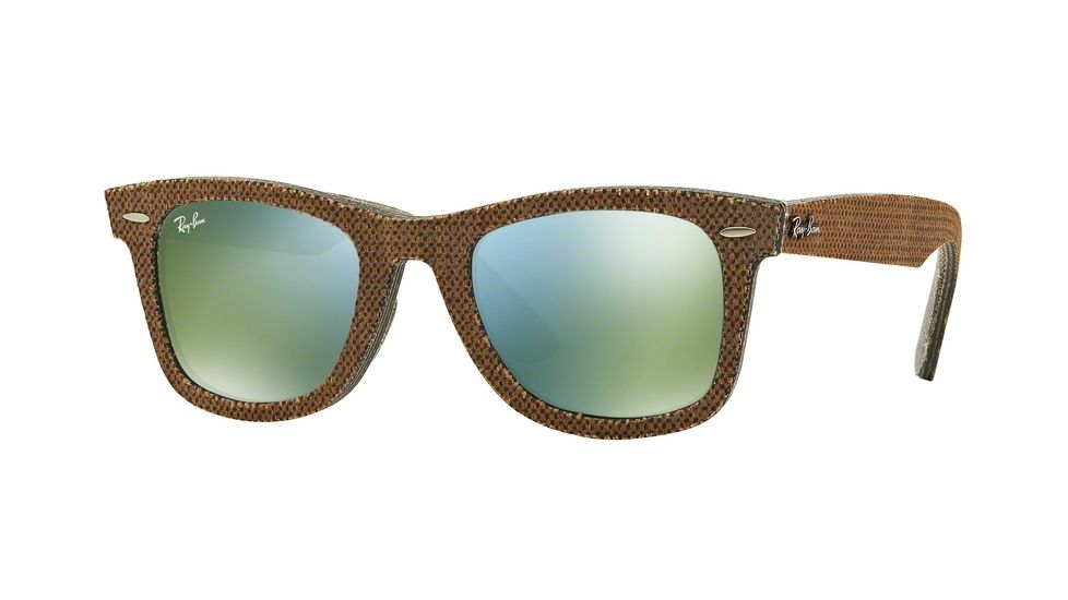 Ray-Ban Original Wayfarer Prescription Sunglasses RB2140 RB2140-11912X-50 - Lens Diameter 50 mm, Frame Color Top Osaka Brown On Jeans Grey