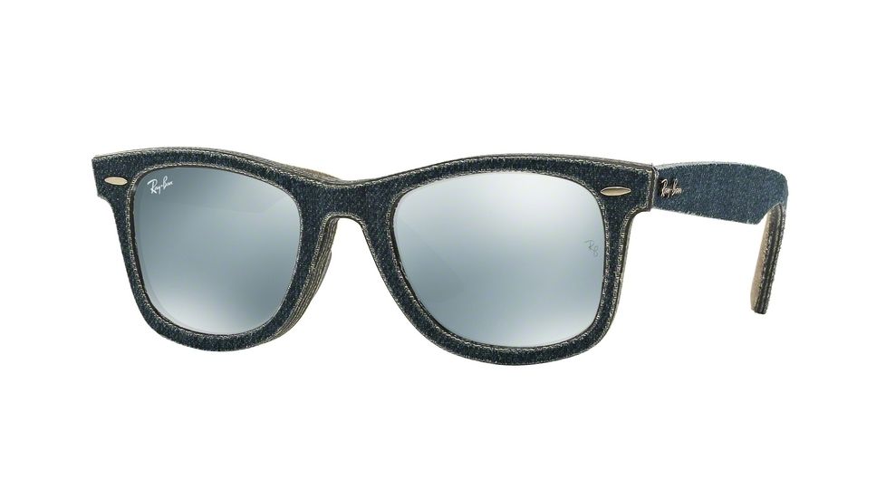 Ray-Ban Original Wayfarer Prescription Sunglasses RB2140 RB2140-119430-50 - Lens Diameter 50 mm, Frame Color Jeans Blue/jeans Green Brown