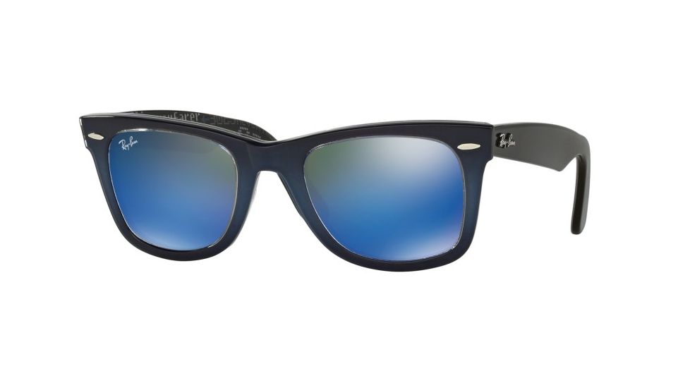 Ray-Ban Original Wayfarer Prescription Sunglasses RB2140 RB2140-120368-50 - Lens Diameter 50 mm, Frame Color Top Blue Grad On Light Blue