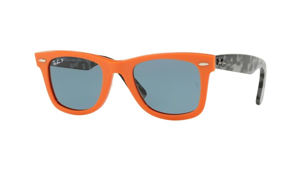 Ray-Ban Original Wayfarer Prescription Sunglasses, 50mm, Orange, RB2140-124252-50-SV