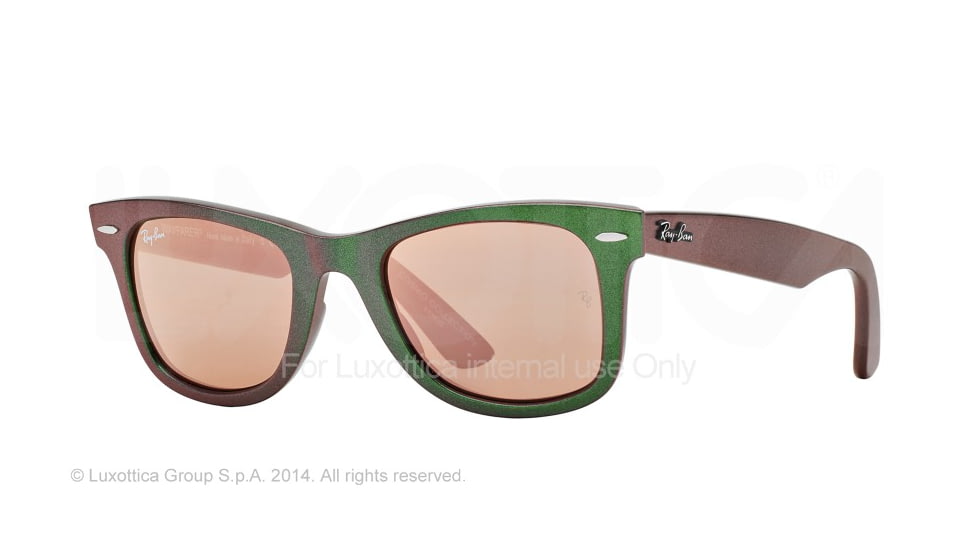 Ray-Ban Original Wayfarer Prescription Sunglasses RB2140 RB2140-6109Z2-50 - Lens Diameter 50 mm, Frame Color Metallic Green