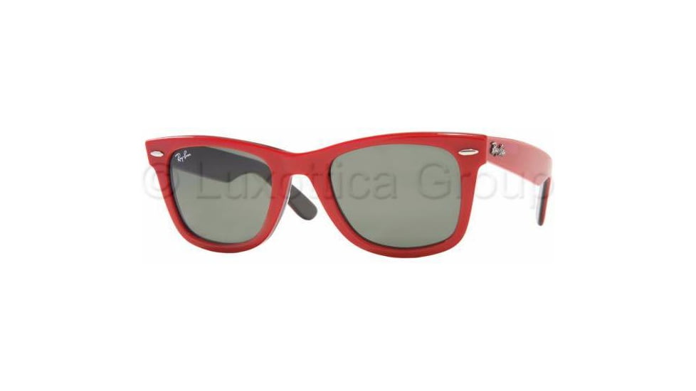 Ray-Ban Original Wayfarer Prescription Sunglasses RB2140  RB2140-955-4722 - Frame Color: Top Red On Black, Lens Diameter: 47 mm