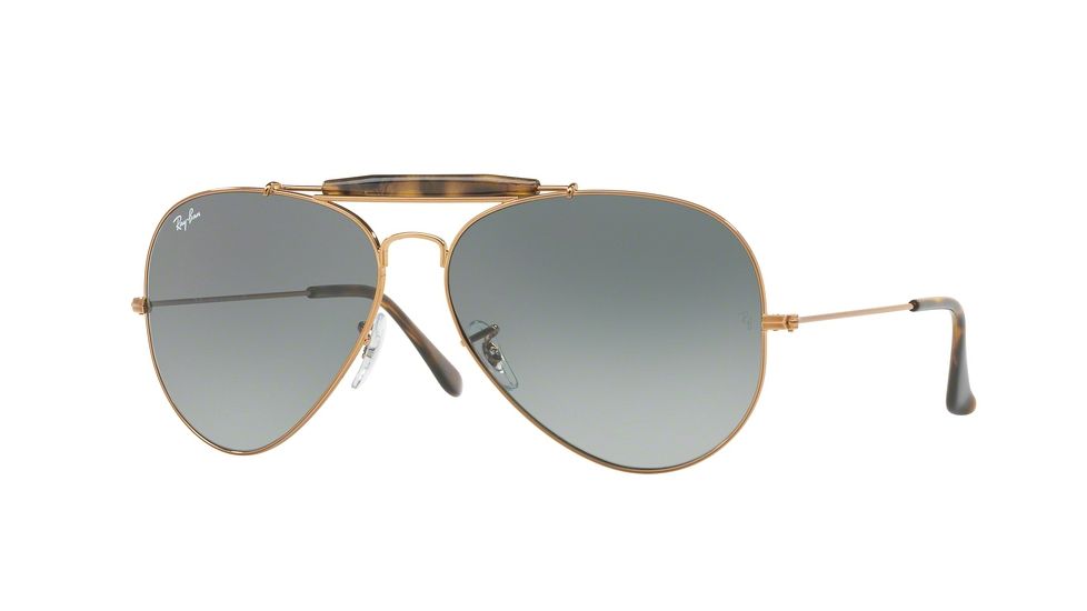 Ray-Ban Outdoorsman II Bifocal Sunglasses RB3029 with Lined Bi-Focal Rx Prescription Lenses RB3029-197-71-62 - Lens Diameter 62 mm, Frame Color Shiny Bronze