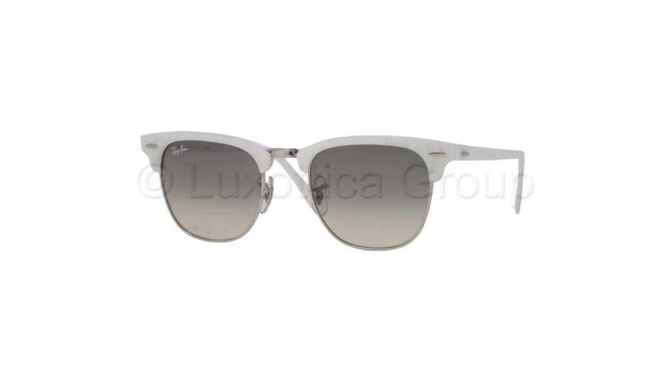 Ray-Ban RB3016 Bifocal Sunglasses - Top White On Black Crystal Gray Gr Frame / 49 mm Prescription Lenses, 988-32-4921