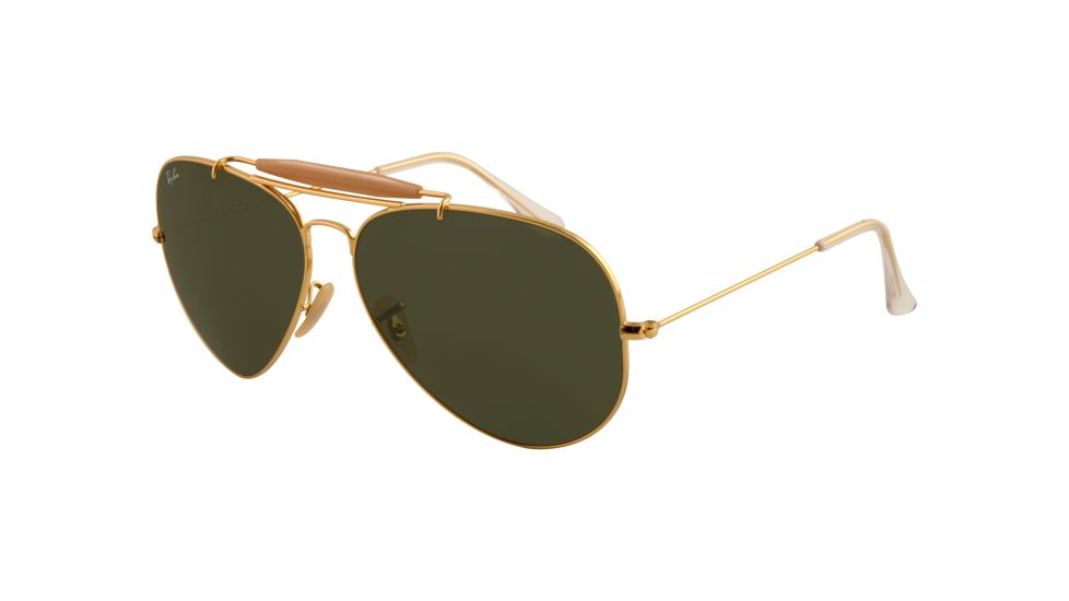 Ray-Ban Outdoorsman II Bifocal Sunglasses RB3029 with Lined Bi-Focal Rx Prescription Lenses RB3029-L2112-6214 - Lens Diameter: 62 mm, Frame Color: Arista Crystal