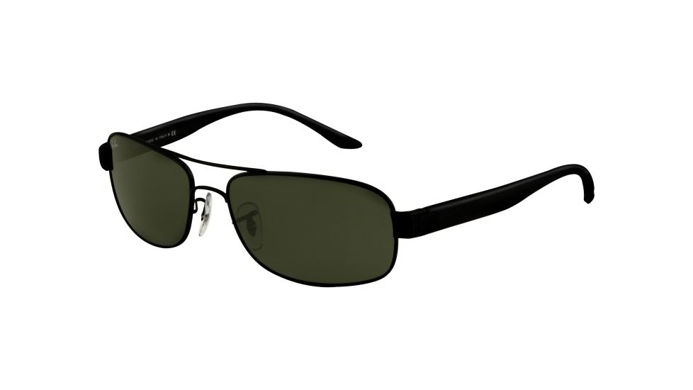 Ray-Ban RB3273 Progressive Sunglasses - Matte Black Frame w/ Crystal Green 57 mm Diameter Lenses, 006-5717