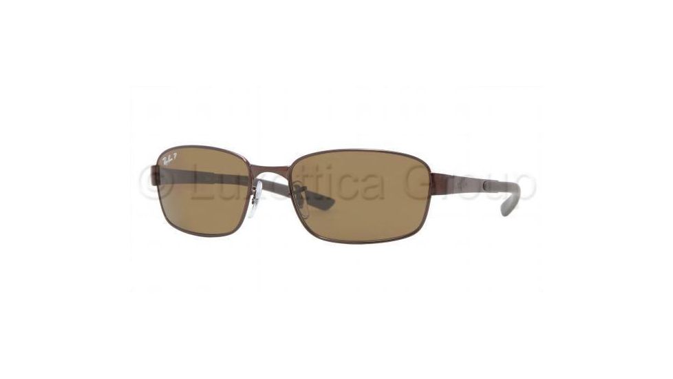 Ray-Ban RB3413 Sunglasses with No-Line Progressive Rx Prescription Lenses RB3413-014-57-5918 - Lens Diameter: 59 mm, Frame Color: Brown