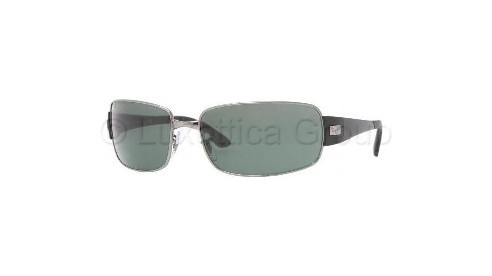 Ray-Ban Bifocal Sunglasses RB3421 with Lined Bi-Focal Rx Prescription Lenses RB3421-004-71-6517 - Frame Color: Gunmetal, Lens Diameter: 65 mm