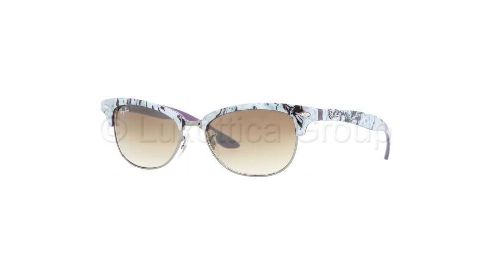 Ray-Ban RB4132 Progressive Sunglasses - Violet+top White-Gray-Black Frame / 52 mm Prescription Lenses, 835-51-5215