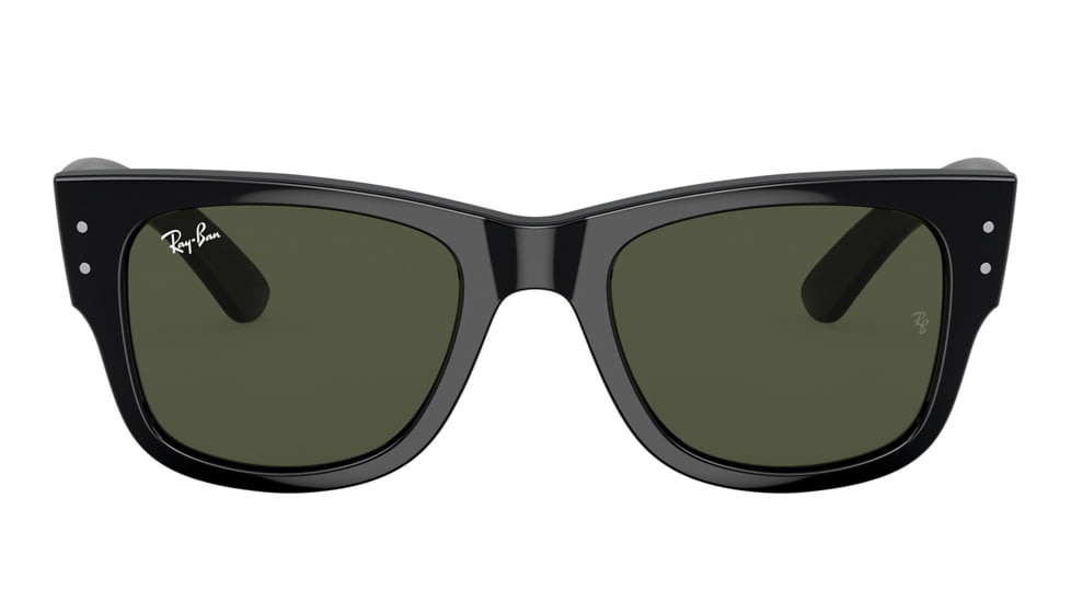 Ray-Ban RB0840S Mega Wayfarer Sunglasses, Black Frame, Green Lens, 51, RB0840S-901-31-51