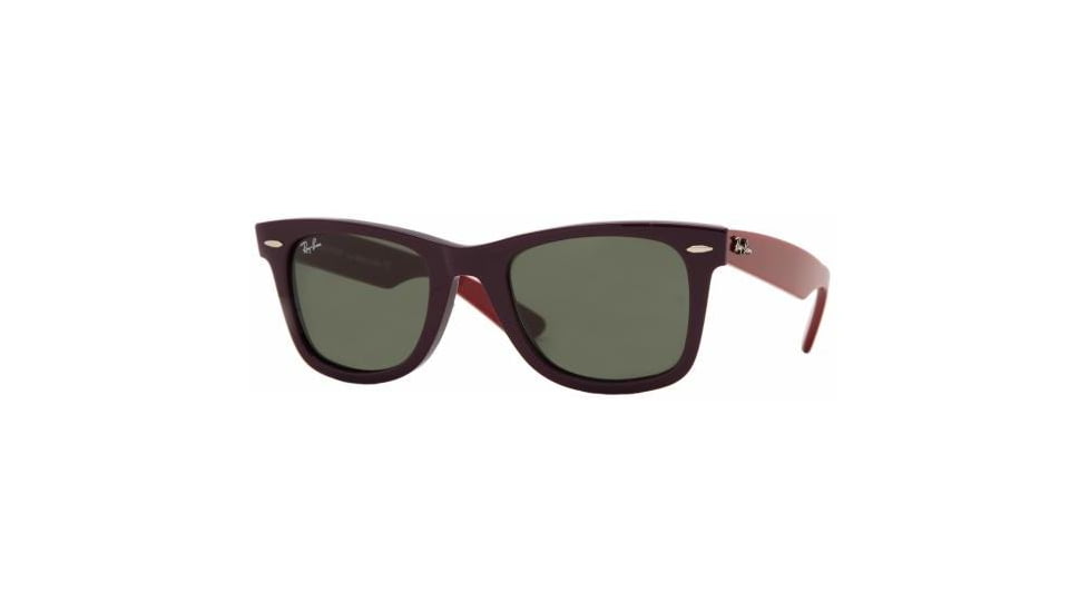 Ray-Ban RB2140 SV Prescription Sunglasses - Dark Violet Crystal Green Frame / 50 mm Prescription Lenses, 966-5022