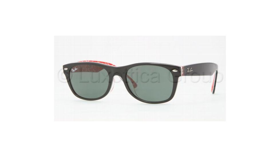 Ray-Ban RB2168F Bifocal Prescription Sunglasses RB2168F-101671-5218 - Lens Diameter 52 mm, Frame Color Top Black on Texture Red