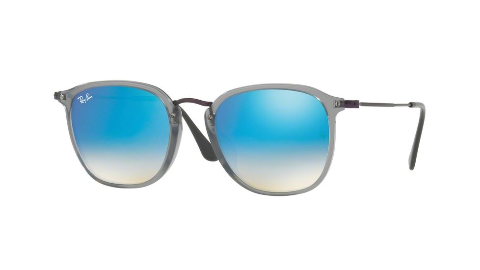 Ray-Ban RB2448NF Progressive Prescription Sunglasses RB2448NF-12104O-53 - Lens Diameter 53 mm, Frame Color Trasparent Grey