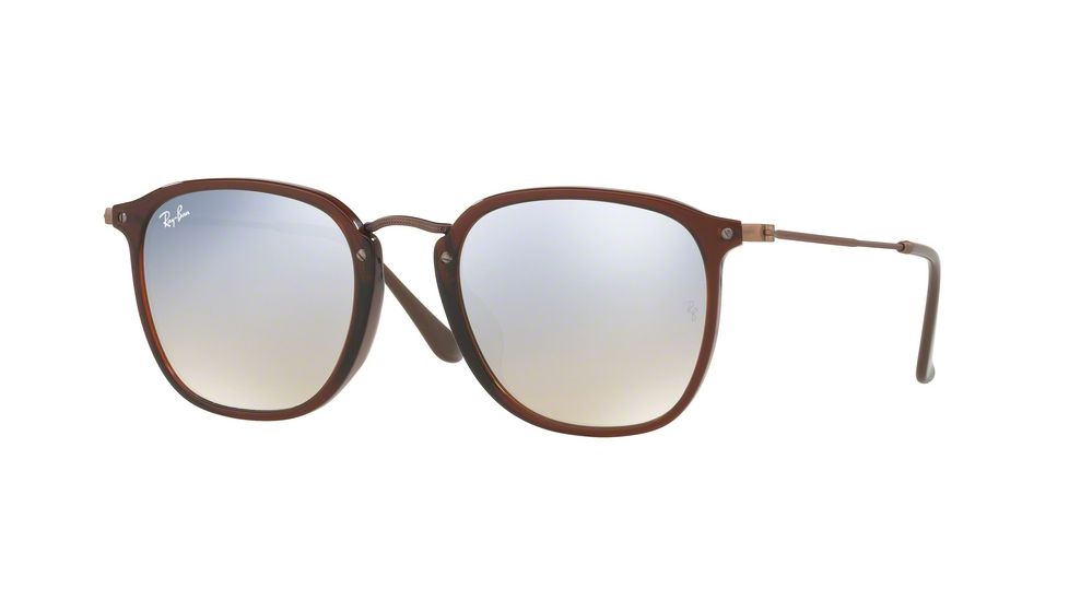 Ray-Ban RB2448NF Progressive Prescription Sunglasses RB2448NF-12119U-53 - Lens Diameter 53 mm, Frame Color Trasparent Brown