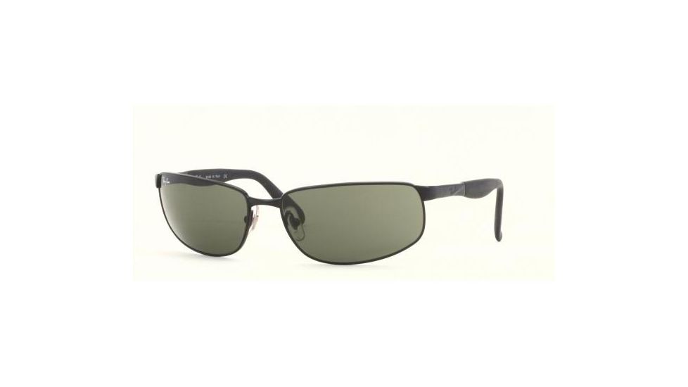 Ray-Ban RB3254 Progressive Sunglasses - Matte Black Frame w/ Crystal Green 61 mm Diameter Lenses, 006-6116