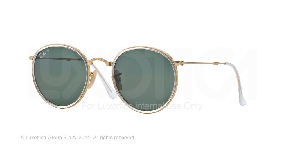 Ray-Ban RB3517 Single Vision Prescription Sunglasses RB3517-112-N5-48 - Lens Diameter 48 mm, Frame Color Matte Gold