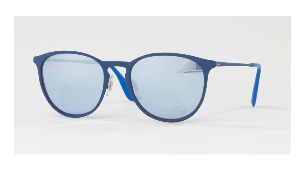 Ray-Ban RB3539 Progressive Prescription Sunglasses RB3539-90221U-54 - Lens Diameter 54 mm, Frame Color Rubber Eletric Blue