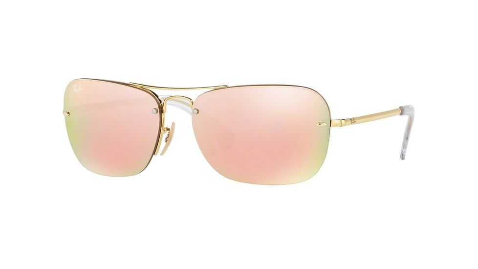 Ray-Ban RB3541 Bifocal Prescription Sunglasses RB3541-001-2Y-61 - Lens Diameter 61 mm, Frame Color Gold