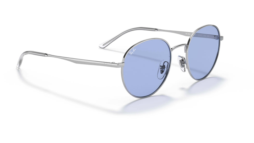 Ray-Ban RB3681 Sunglasses, Blue Lenses, Silver, 50, RB3681-003-80-50