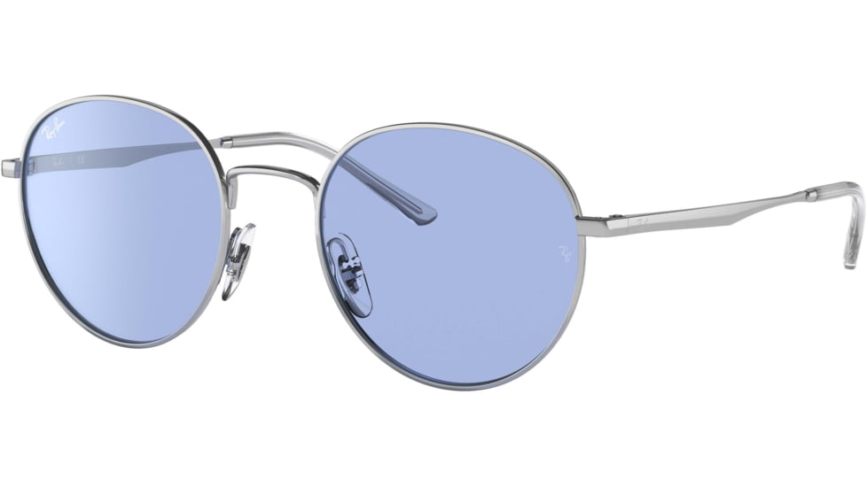 Ray-Ban RB3681 Sunglasses, Blue Lenses, Silver, 50, RB3681-003-80-50