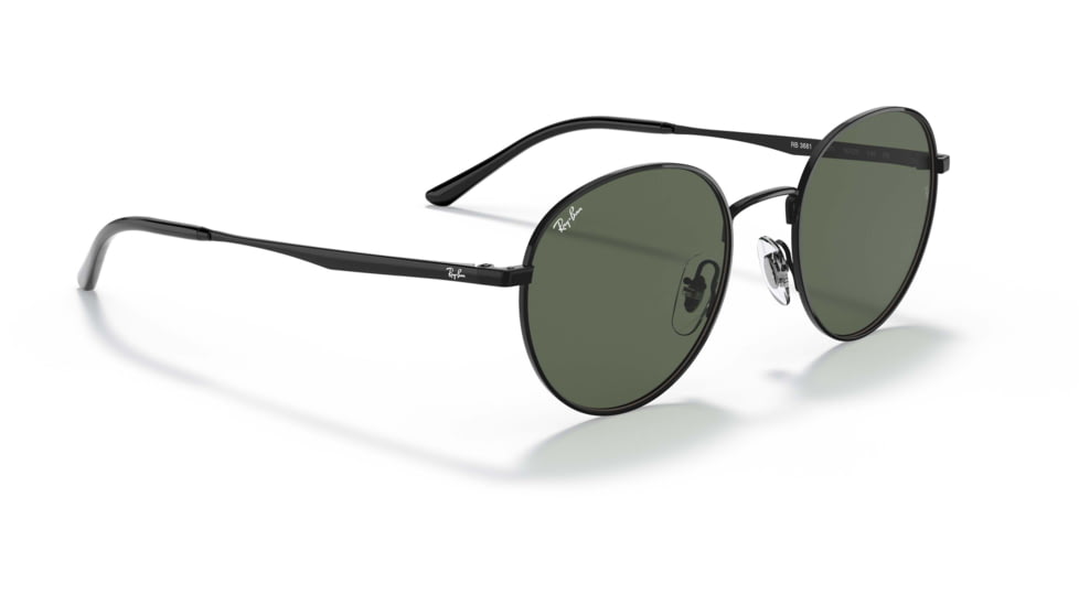 Ray-Ban RB3681 Sunglasses, Dark Green Lenses, Black, 50, RB3681-002-71-50