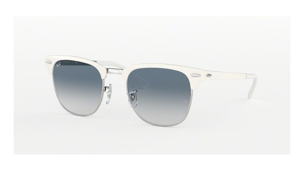 Ray-Ban RB3716 Progressive Prescription Sunglasses, 51mm, White, RB3716-90883F-51-PRO
