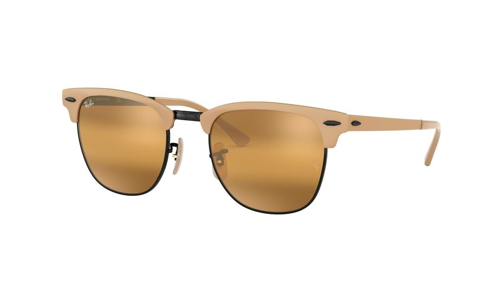 Ray-Ban RB3716 Progressive Prescription Sunglasses, 51mm, Light Brown, RB3716-9157AG-51-PRO