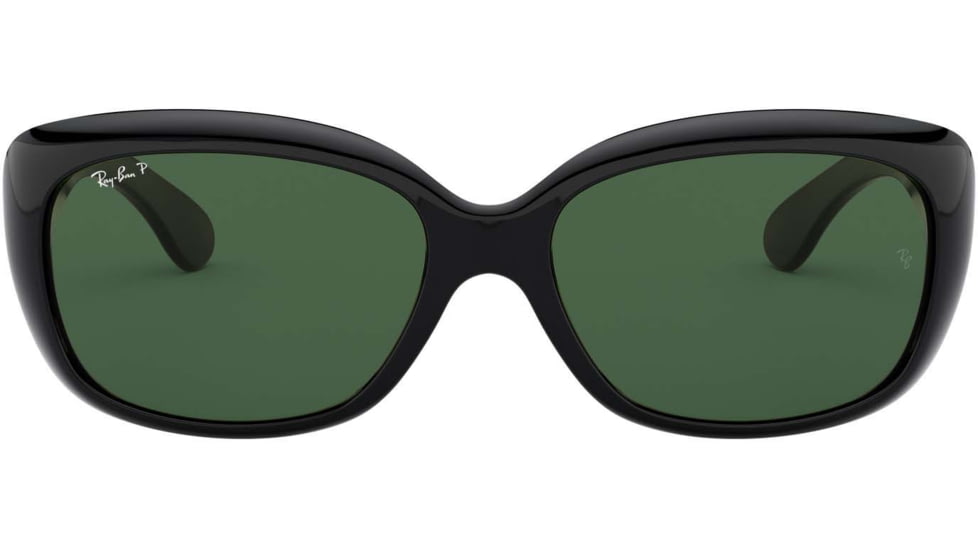 Ray-Ban RB4101 Jackie Ohh Sunglasses - Women's, Black Frame, Crystal Green Polarized Lenses, 601-58-5817